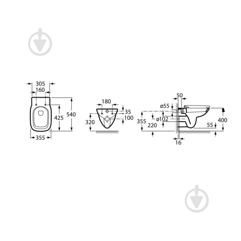 Унітаз підвісний ROCA Debba A34H993000 з сидінням Slim Soft-close - фото 2 Унітаз підвісний ROCA Debba A34H993000 з сидінням Slim Soft-close - фото 2