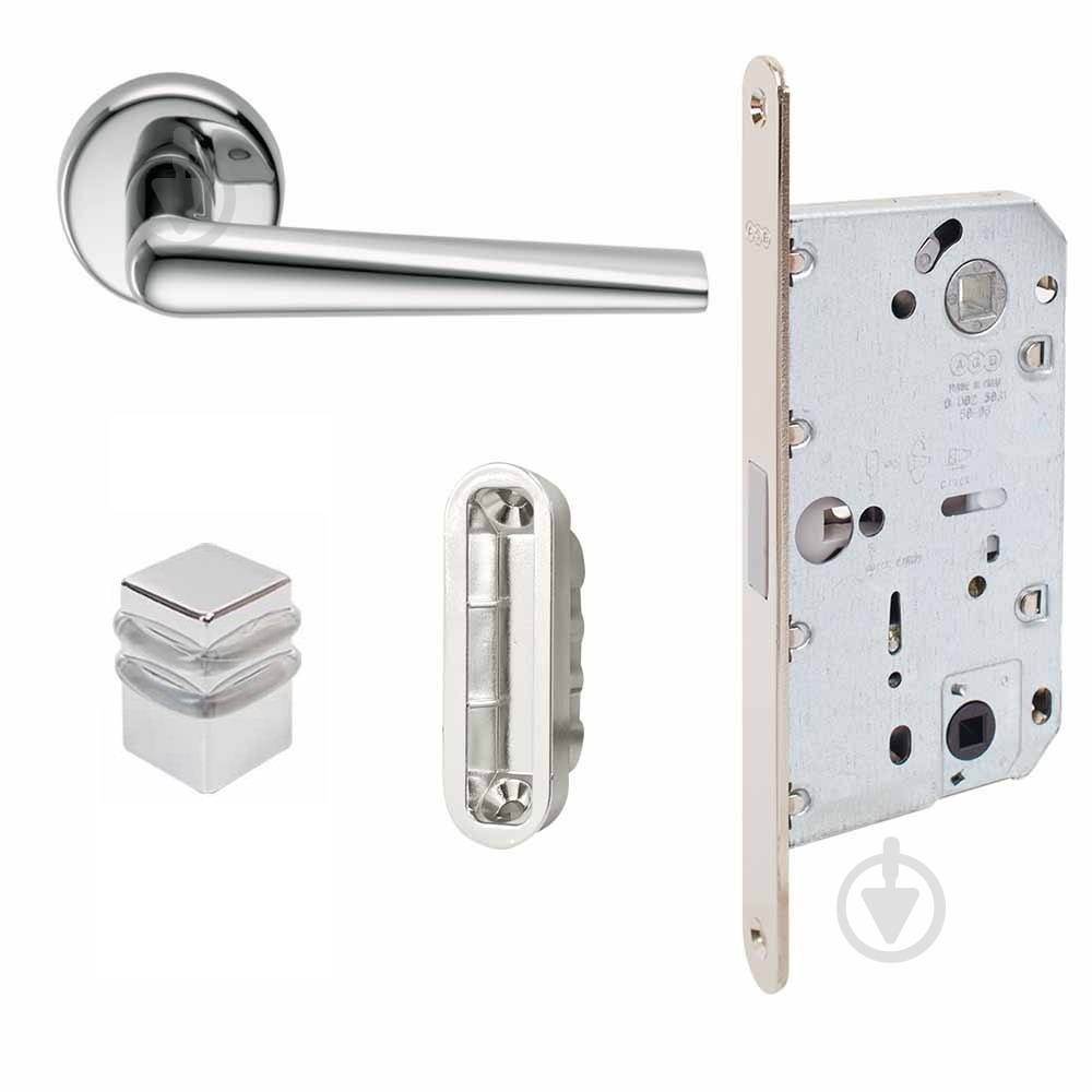 Комплект фурнитуры без запирания Colombo® Robotre 5 96 мм полированный хром без петель - фото 1 Комплект фурнитуры без запирания Colombo® Robotre 5 96 мм полированный хром без петель - фото 1