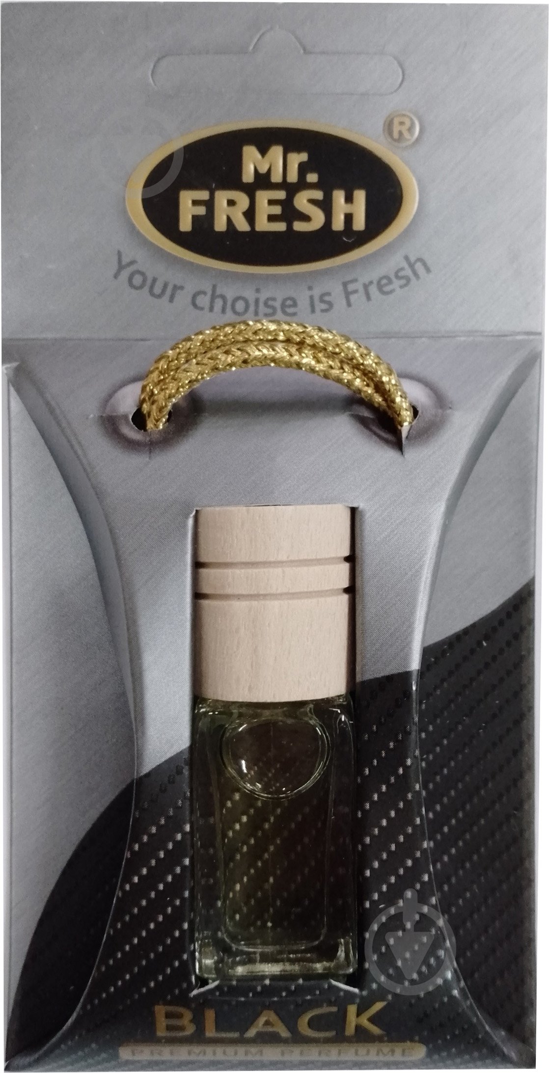 Ароматизатор подвесной Fresh Premio Black 5 мл - фото 1