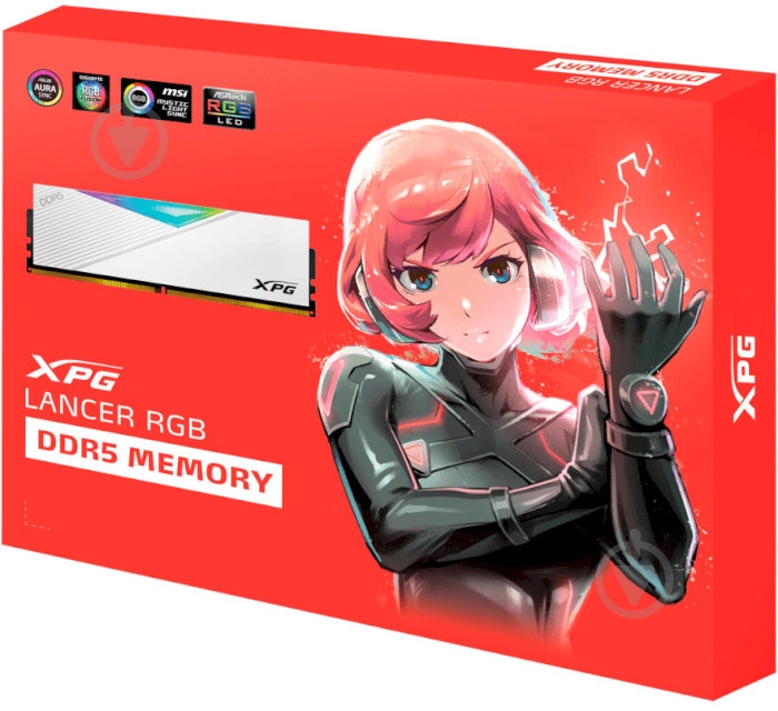 Оперативна пам'ять ADATA DDR5 SDRAM 32 GB (2x16GB) 5600 MHz (AX5U5600C3616G-DCLARWH) - фото 7