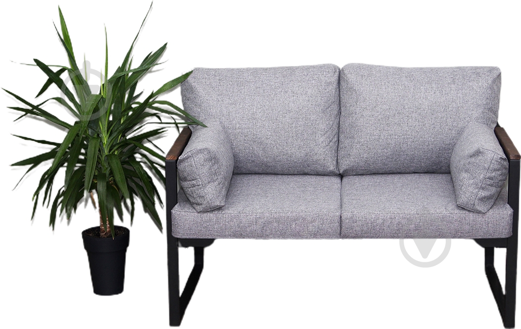 Диван Софора 2-х местный 130х75 см серый - фото 1 Диван Софора 2-х местный 130х75 см серый - фото 1