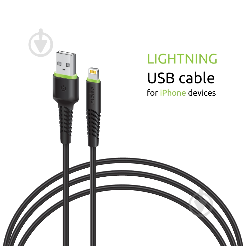 Кабель Intaleo CBFLEXL1 Lightning 1,2 м черный (1283126577673) - фото 1