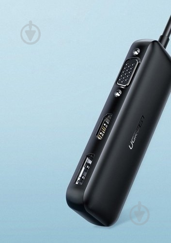 Адаптер UGREEN USB-C - A - VGA - HDMI - DP 0,15 м black (60568) - фото 3