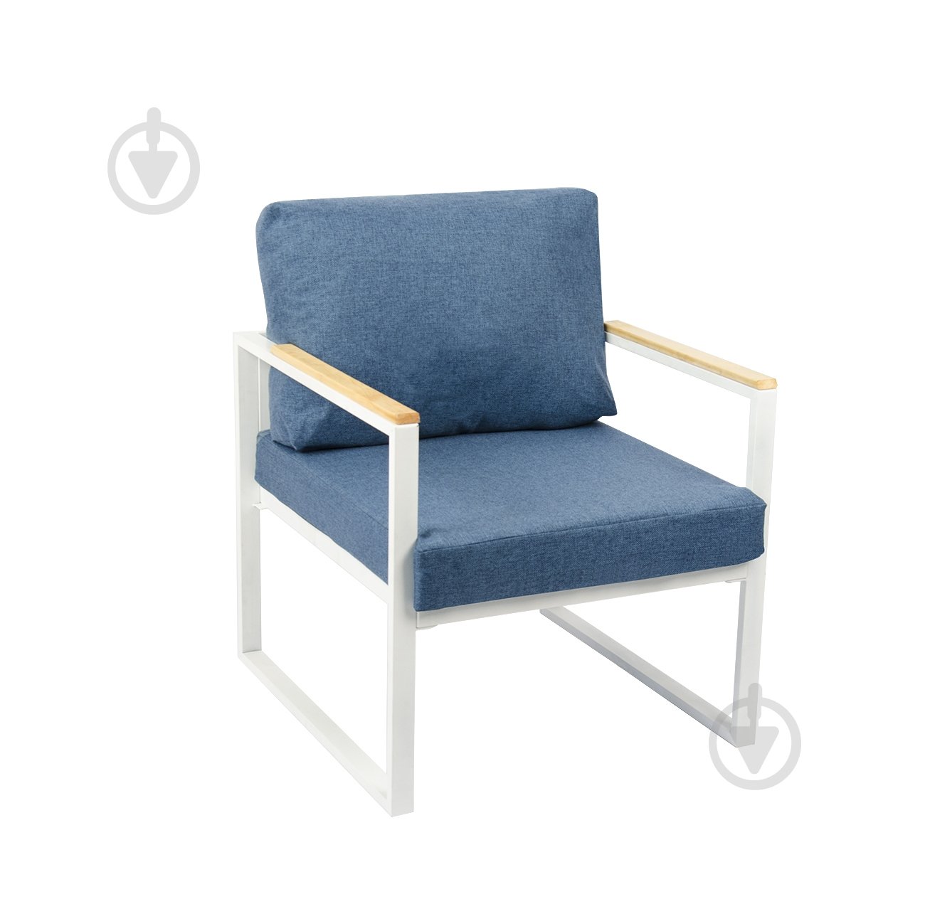 Крісло "Мірабель" 75x75x75 см блакитний - фото 1