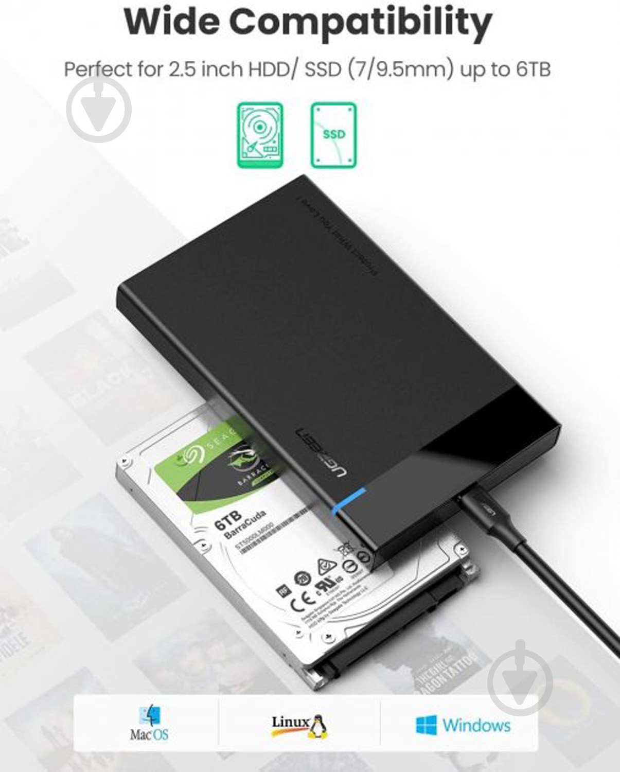 Внешний карман UGREEN 50743 - фото 2