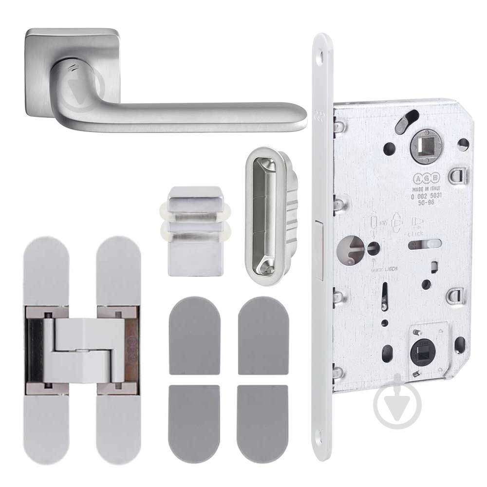 Комплект фурнитуры без запирания Colombo® Roboquattro S 96 мм матовый хром с петлями - фото 1