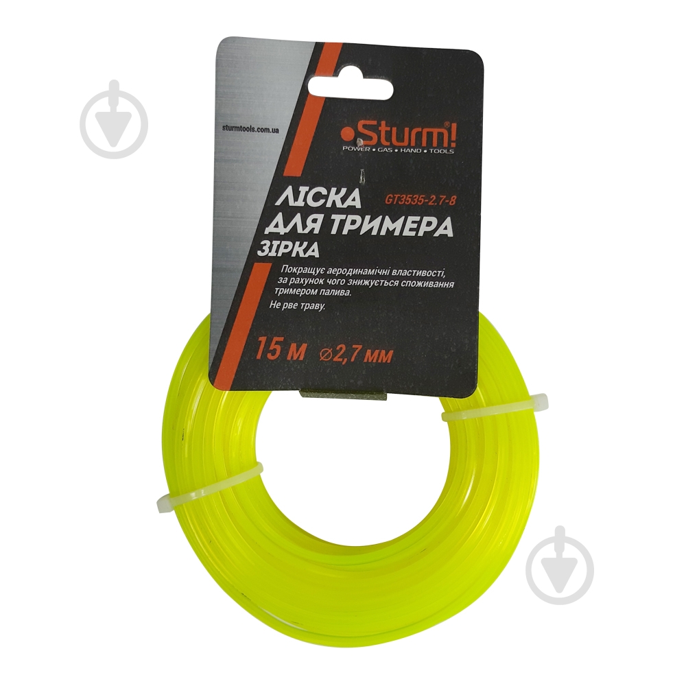 Ліска для тримерів Sturm GT3535-2.7-8 15 м зірка O2,7 мм - фото 1