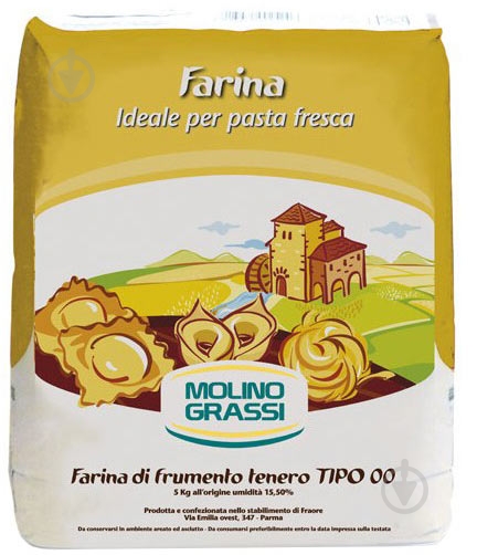 Мука Molino Grassi из мягких сортов пшеницы Pasta Fresca Tipo 1000 г - фото 1