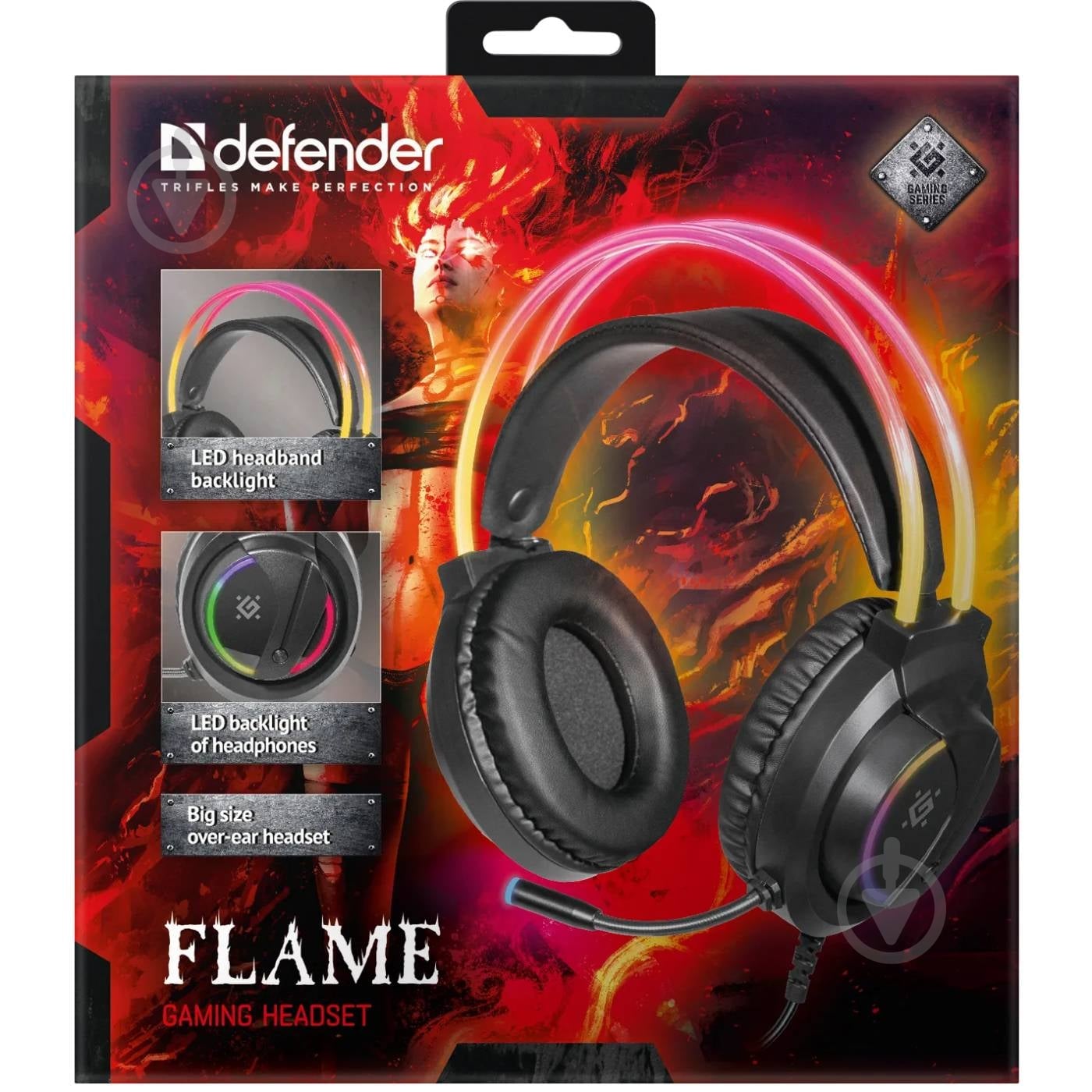 Наушники Defender Flame RGB black (64555) - фото 5 Наушники Defender Flame RGB black (64555) - фото 5