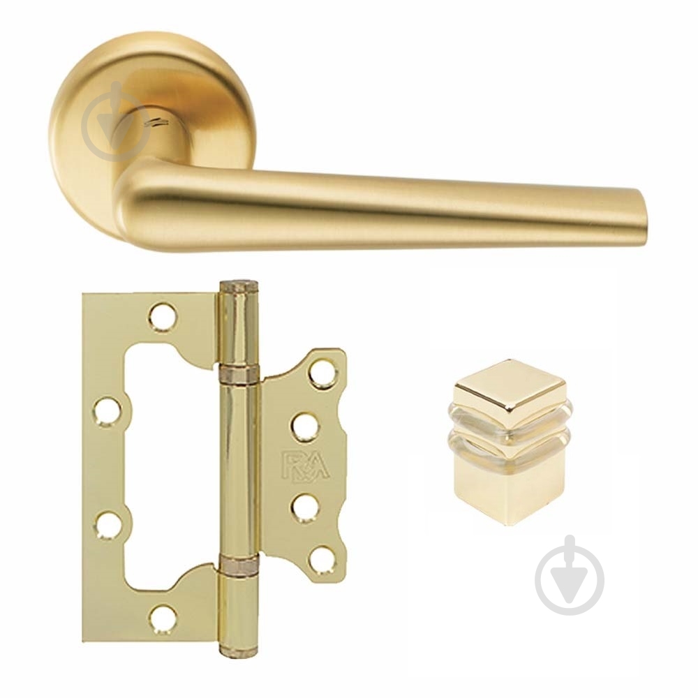 Комплект фурнитуры без замка Colombo® Robotre золотой/полированная латунь с петлями - фото 1