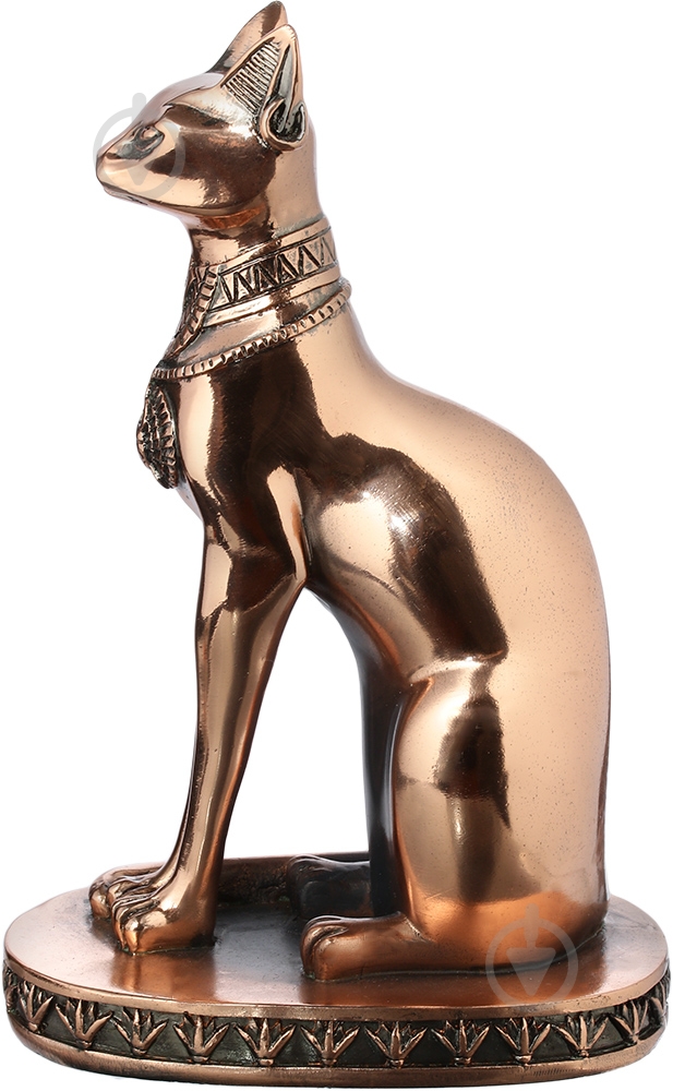 Статуэтка египетская кошка E387 17х11 см медный - фото 2