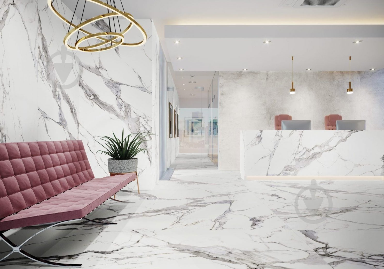 Плитка Cerrad Calacatta White Rect 59,7х119,7 см - фото 2