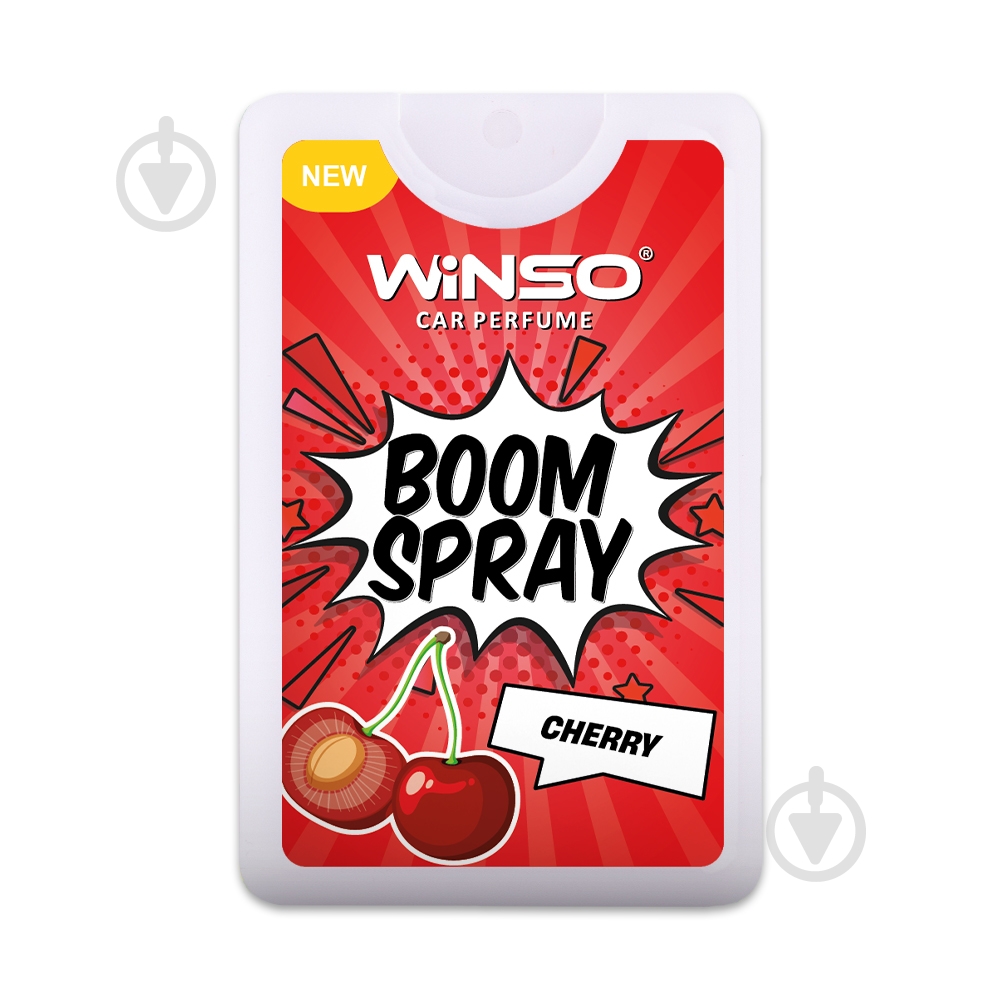 Ароматизатор подвесной WINSO BOOM Spray - Cherry 992140 18 мл - фото 1 Ароматизатор подвесной WINSO BOOM Spray - Cherry 992140 18 мл - фото 1