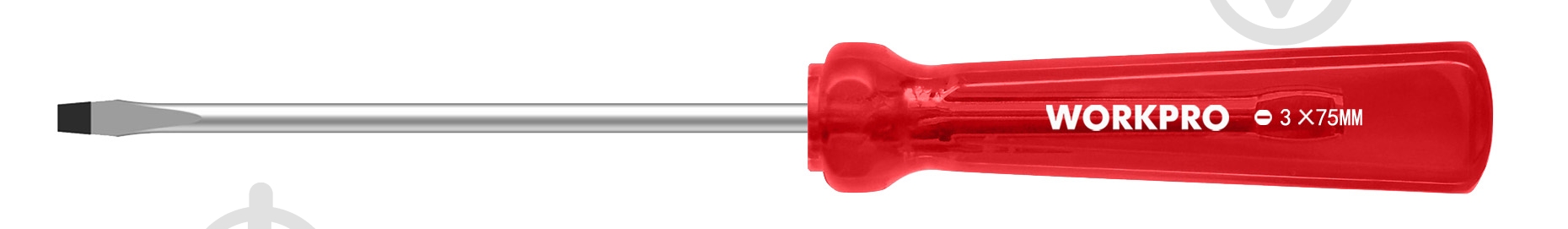 Отвертка WORKPRO шлицовая SL3x100 мм W021354 - фото 1
