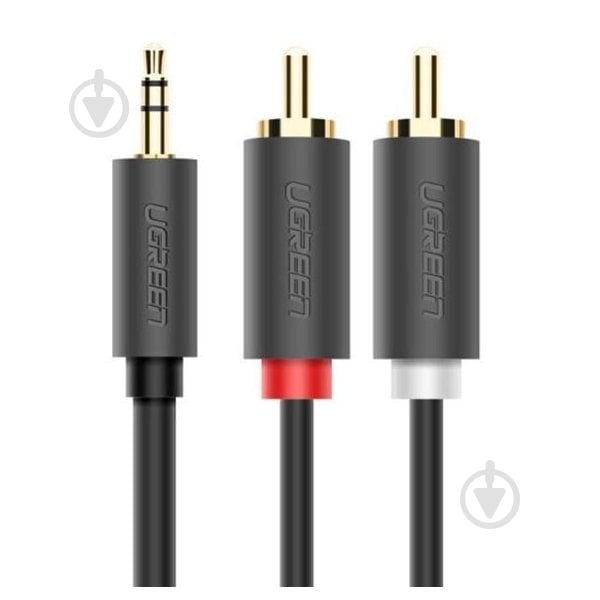 Кабель UGREEN AV102 3.5 мм to 2RCA Audio Cable 5 м black (10513) - фото 1