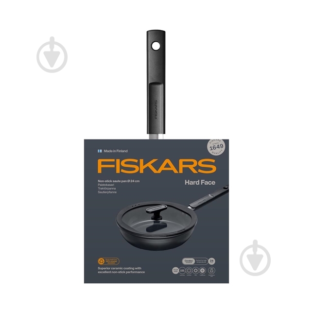Сотейник с крышкой Fiskars Hard Face 24 см - фото 5 Сотейник с крышкой Fiskars Hard Face 24 см - фото 5