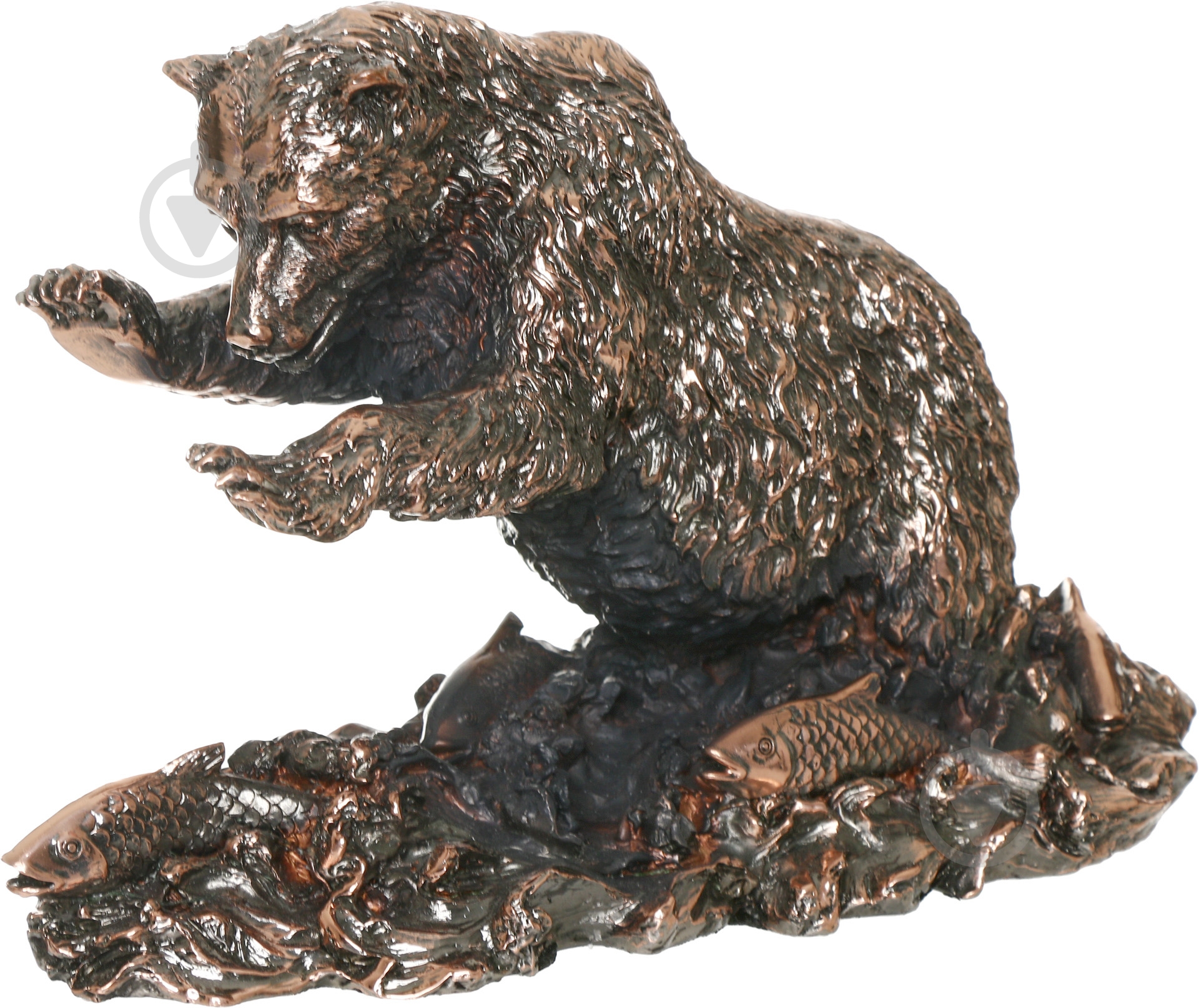 Статуэтка Classic Art медведь, ловящий рыбу E431 15х24 см медный - фото 1 Статуэтка Classic Art медведь, ловящий рыбу E431 15х24 см медный - фото 1