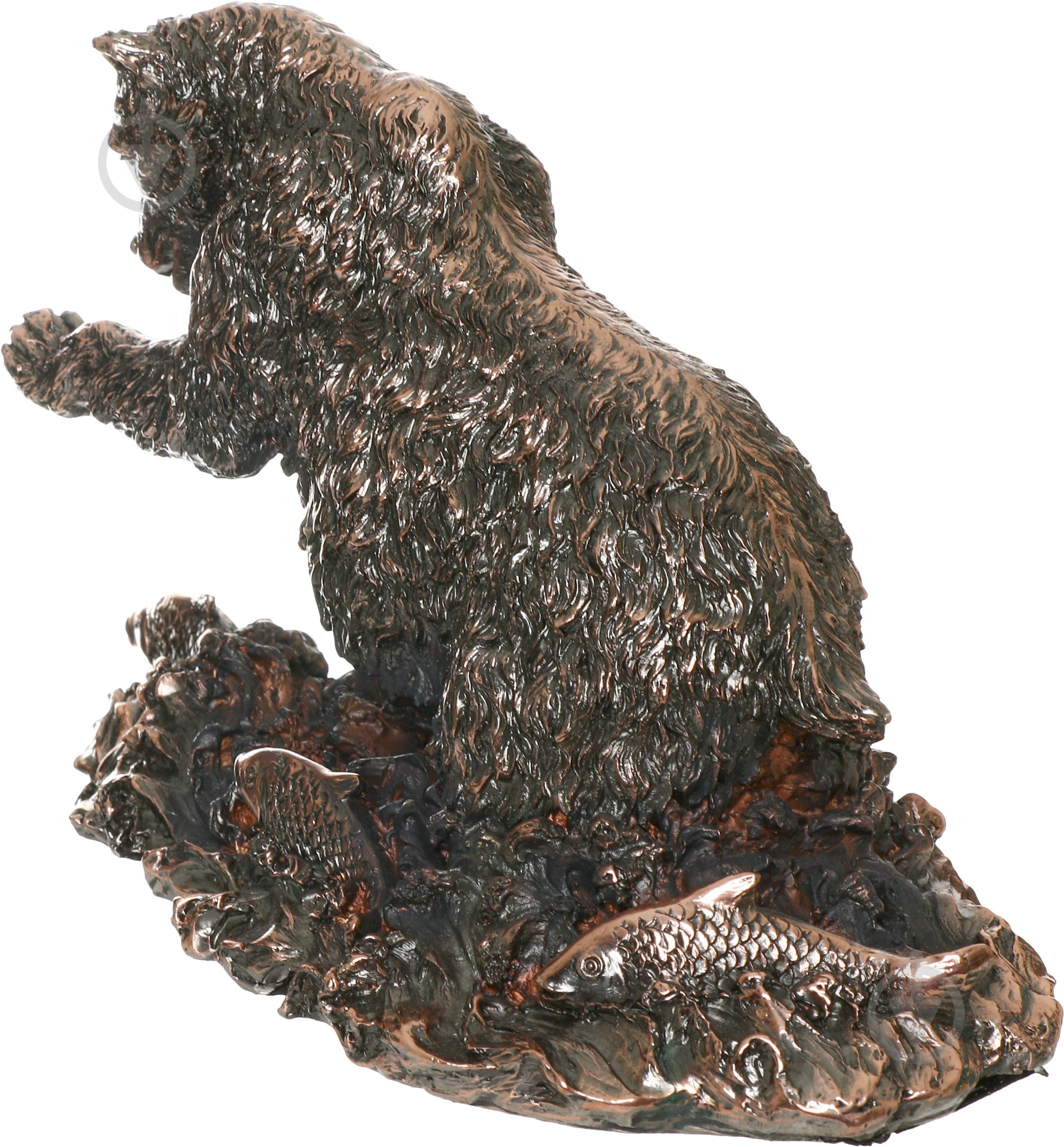 Статуэтка Classic Art медведь, ловящий рыбу E431 15х24 см медный - фото 4 Статуэтка Classic Art медведь, ловящий рыбу E431 15х24 см медный - фото 4