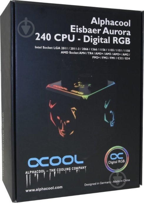 Система водного охлаждения Alphacool Eisbaer Aurora 240 Digital RGB (11728) - фото 9