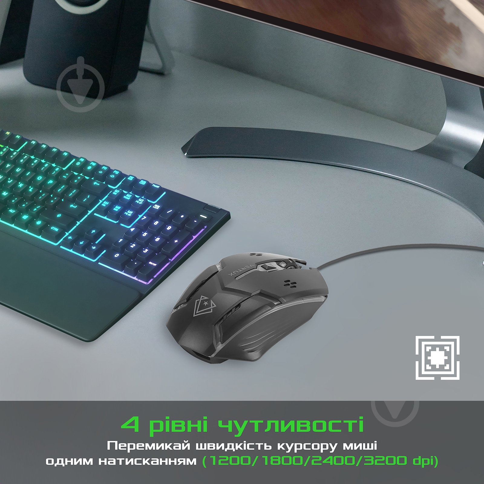 Мышь Vertux Мышь Vertux Sensei USB Black - фото 3