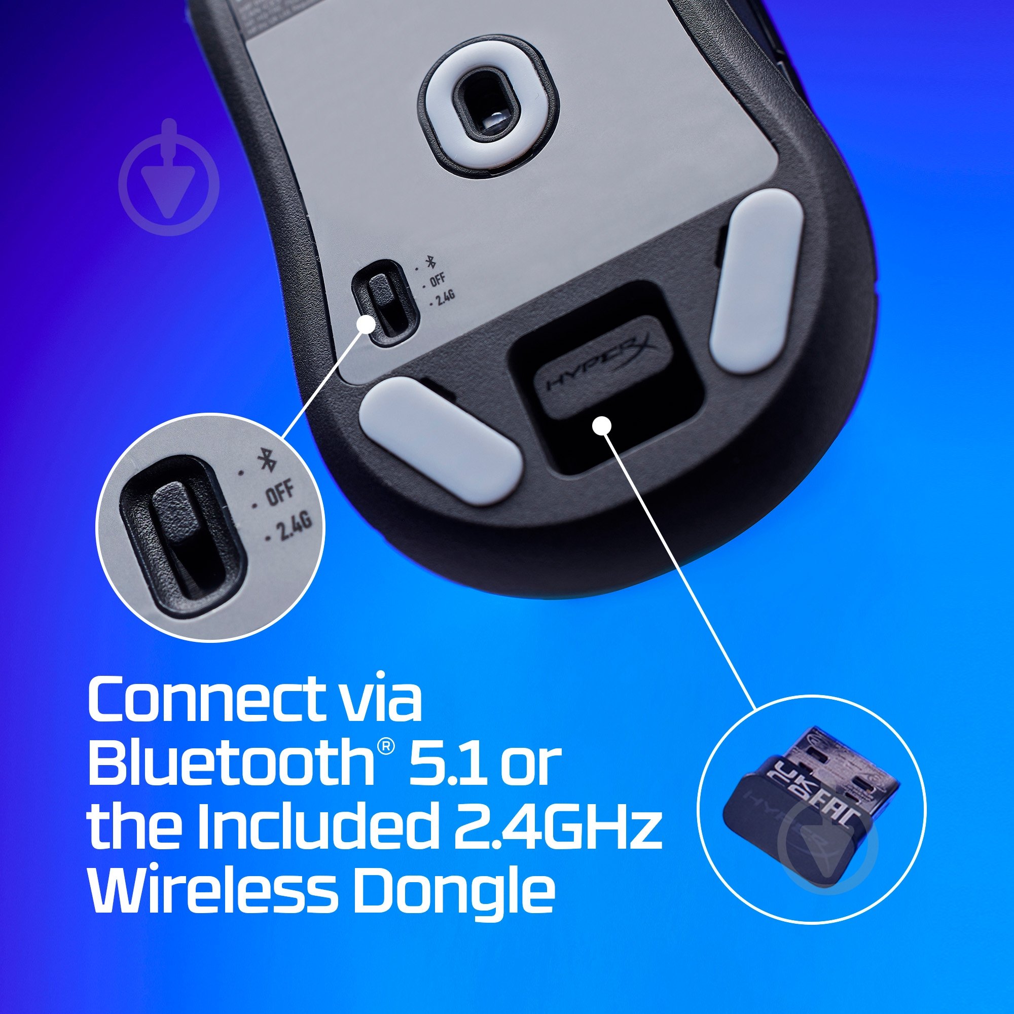 Миша HyperX Pulsefire Haste 2 Mini Wireless black (7D388AA) - фото 11