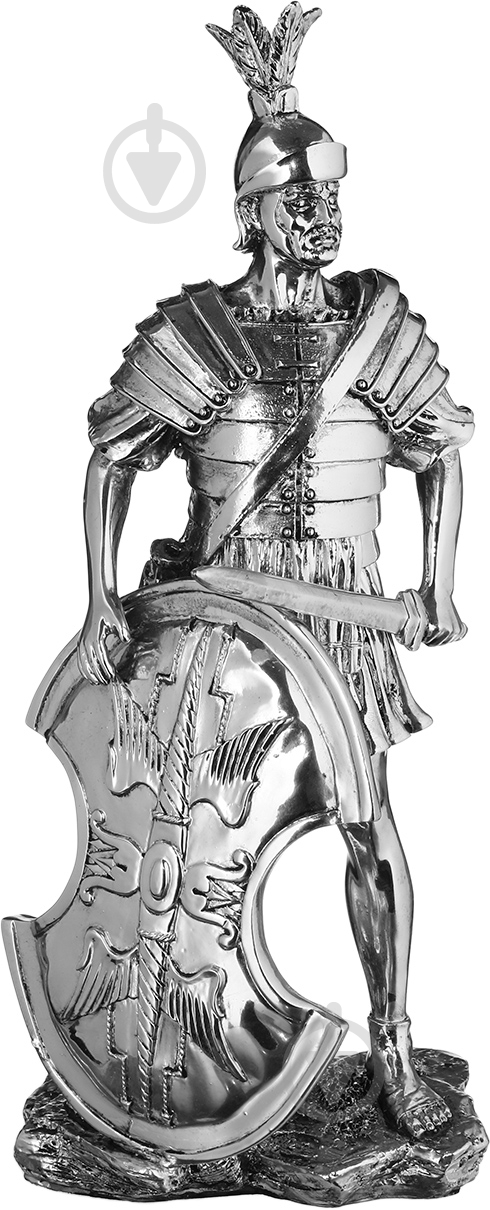 Статуэтка воин PL0163U-10 28х12 см серебряный - фото 1 Статуэтка воин PL0163U-10 28х12 см серебряный - фото 1