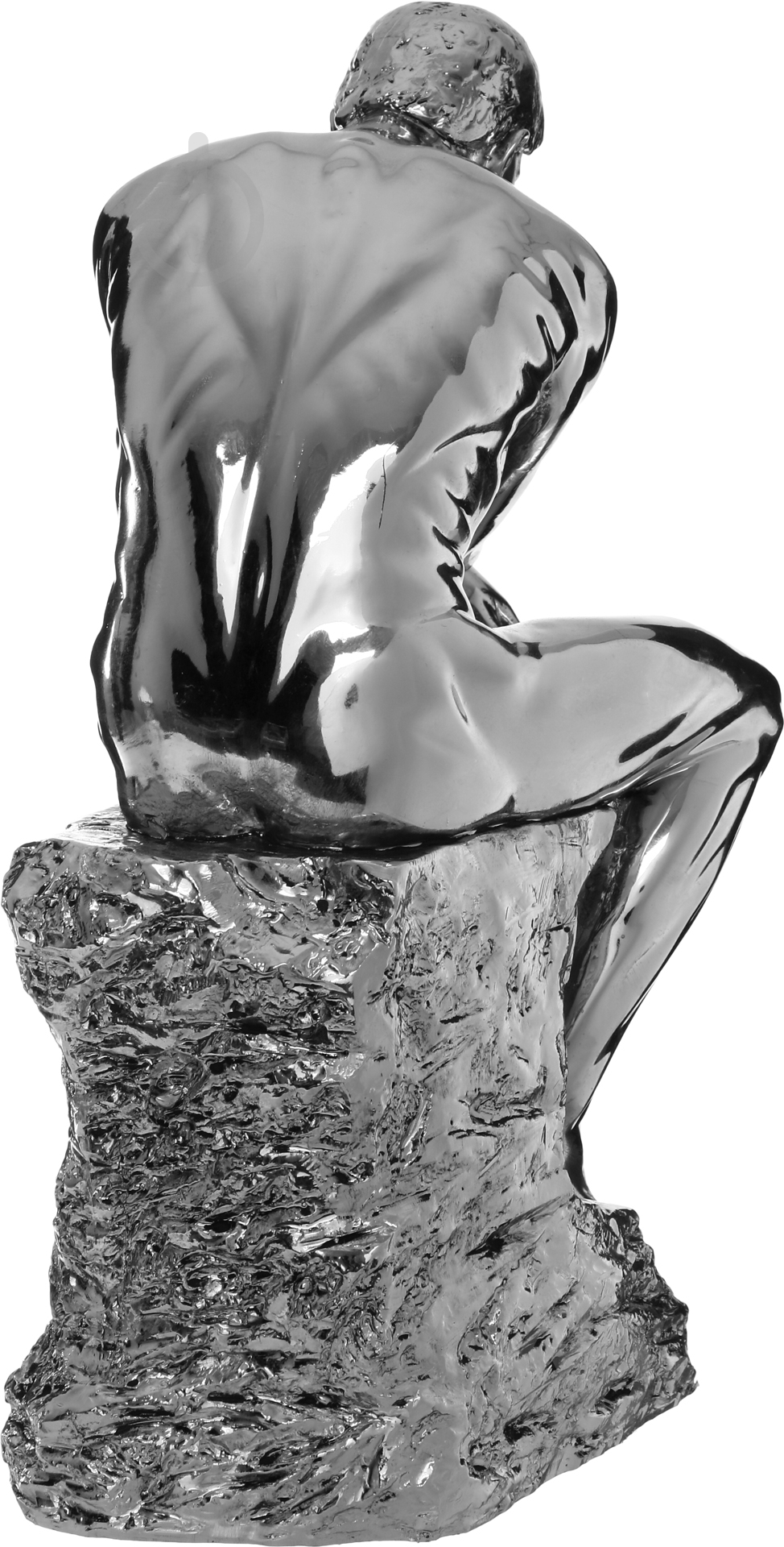 Статуэтка Classic Art мыслитель (реплика статуи Родена) PL0197P 26х15 см серебряный - фото 5 Статуэтка Classic Art мыслитель (реплика статуи Родена) PL0197P 26х15 см серебряный - фото 5