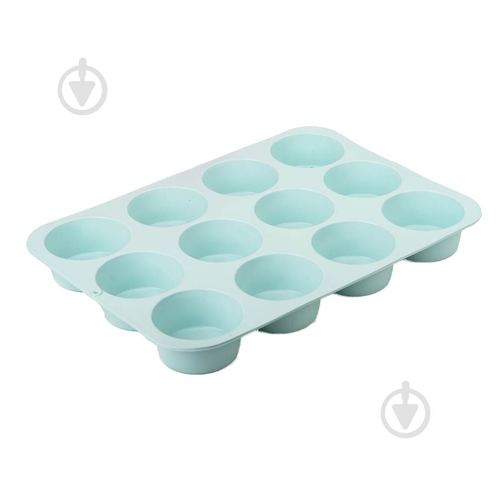 Форма силіконова MYS для випічки кексів 12 ячеек 20,5х29х3см - фото 1