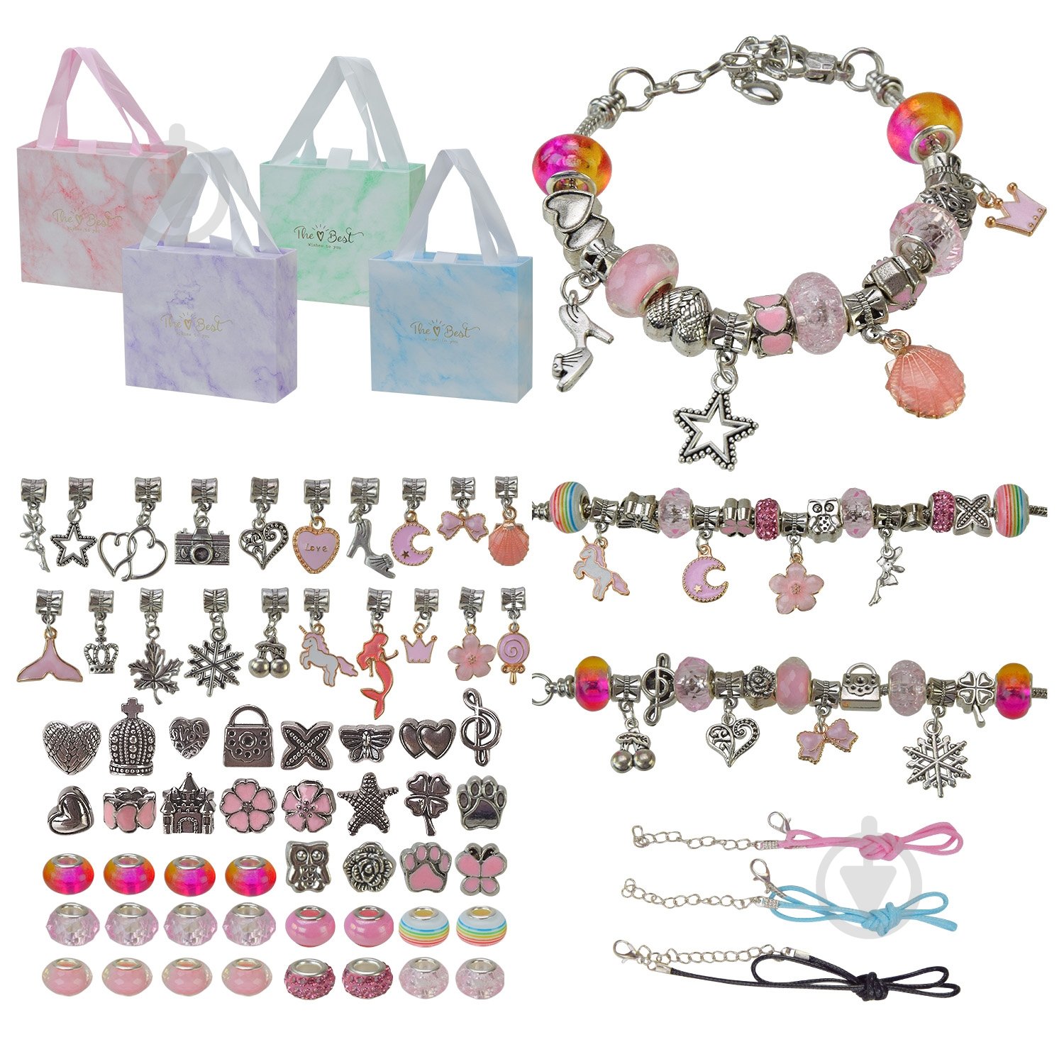 Набор украшений Shantou для создания браслетов и подвесок B4341 в ассортименте - фото 1 Набор украшений Shantou для создания браслетов и подвесок B4341 в ассортименте - фото 1