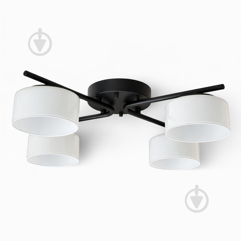 Люстра стельова LIGHT SET DUSHA MS228 4x12 Вт GX53 чорний/молочний - фото 2