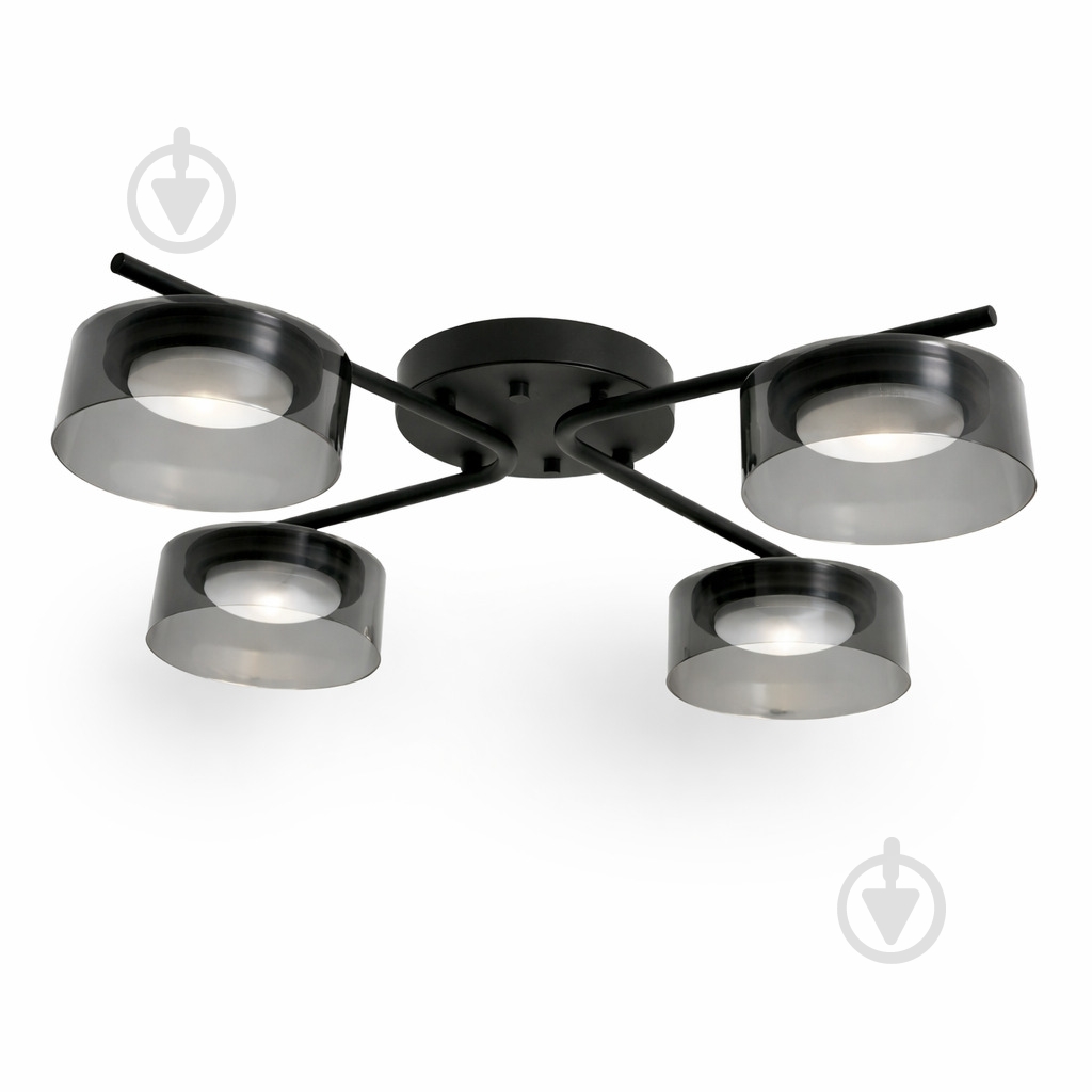 Люстра потолочная LIGHT SET DUSHA MS228 4x12 Вт GX53 черный/дымчатый - фото 2