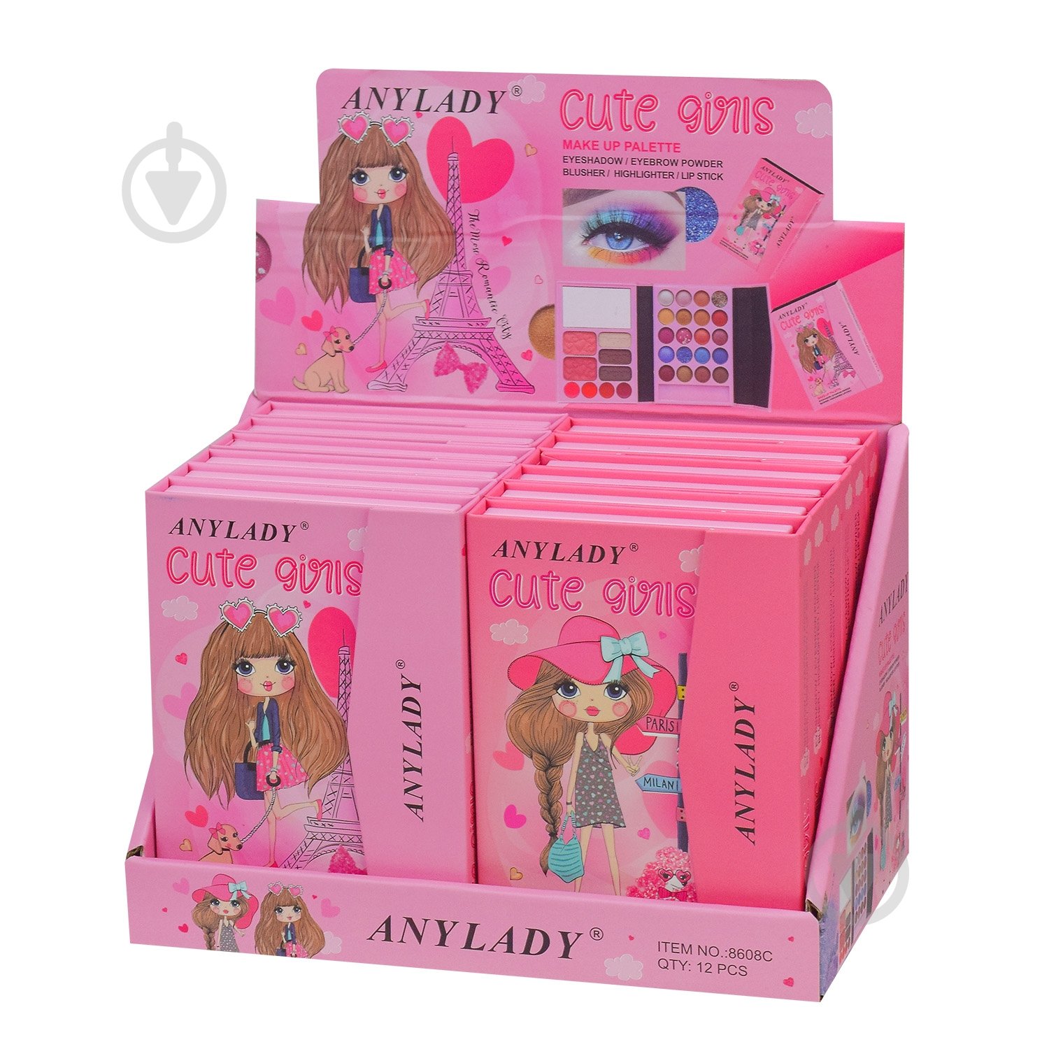 Палетка теней Shantou 8608C - фото 2