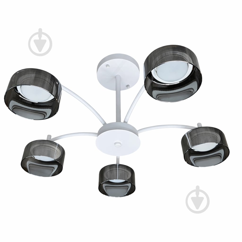 Люстра потолочная LIGHT SET DUSHA MS241 5x12 Вт GX53 белый/дымчатый - фото 1