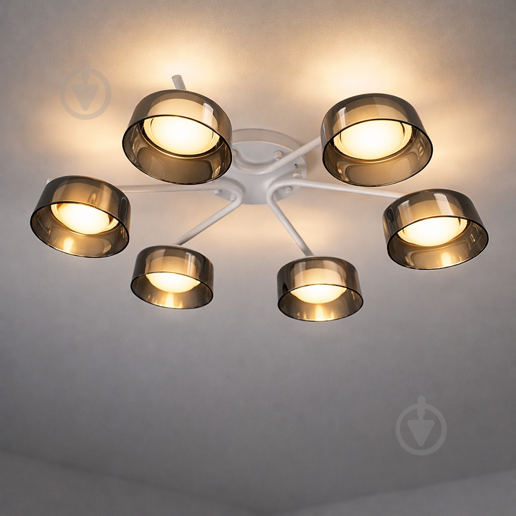 Люстра потолочная LIGHT SET DUSHA MS228 6x12 Вт GX53 белый/дымчатый - фото 2