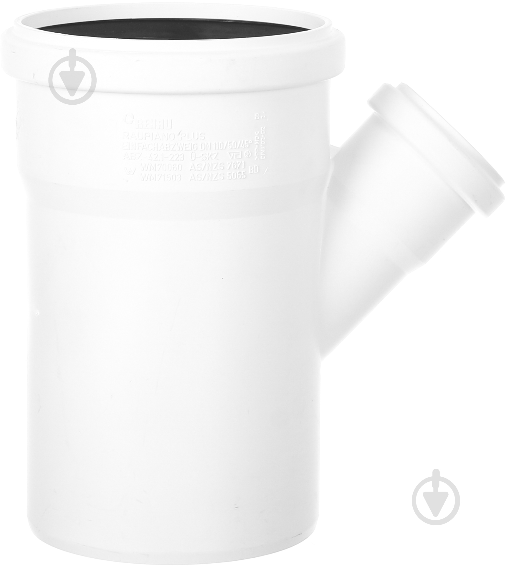 Тройник канализационный REHAU безшумный Raupiano Plus 110/50 45° - фото 1