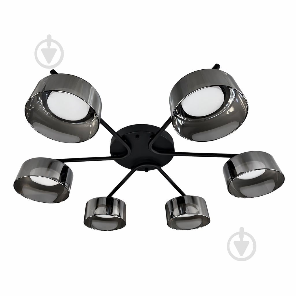 Люстра потолочная LIGHT SET DUSHA MS228 6x12 Вт GX53 черный/дымчатый - фото 2