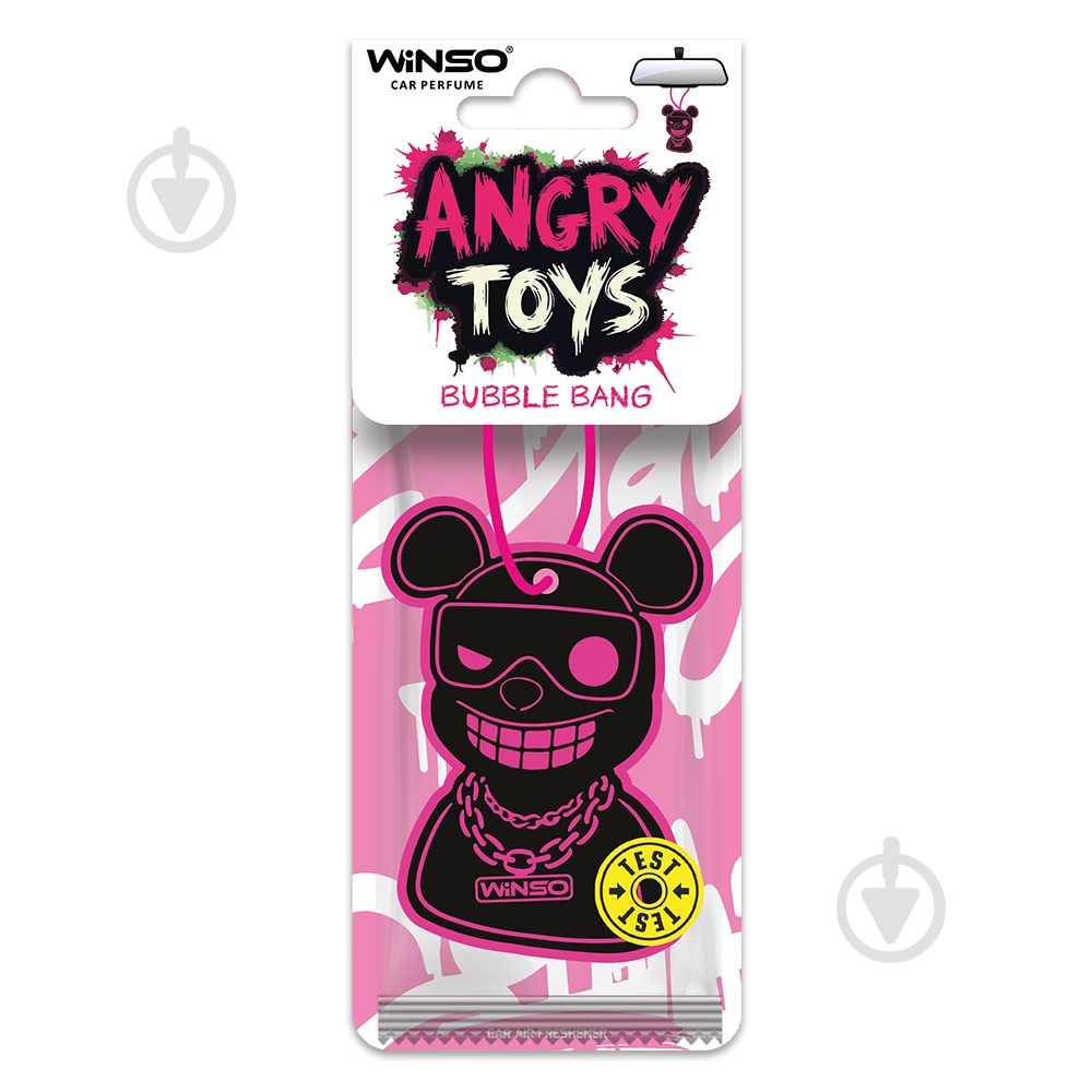 Ароматизатор подвесной WINSO Angry Toys Bubble Bang - фото 1 Ароматизатор подвесной WINSO Angry Toys Bubble Bang - фото 1