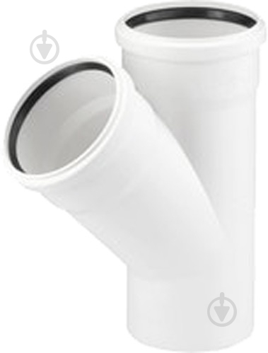 Трійник каналізаційний REHAU безшумний Raupiano Plus 50/50 45° - фото 1