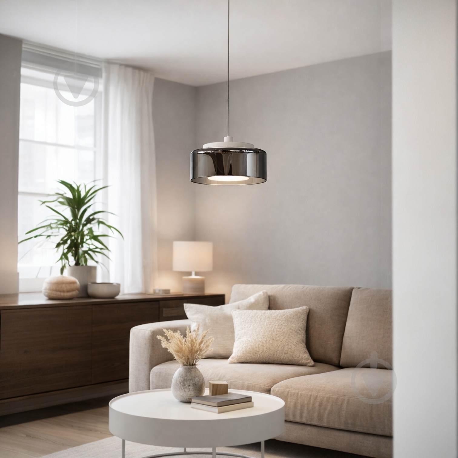Люстра підвісна LIGHT SET DUSHA MS241 1x12 Вт GX53 білий/димчатий - фото 2 Люстра підвісна LIGHT SET DUSHA MS241 1x12 Вт GX53 білий/димчатий - фото 2