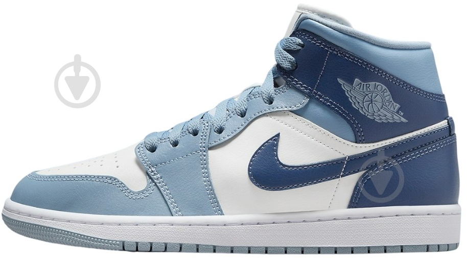 Кроссовки женские демисезонные Nike WMNS AIR 1 MID BQ6472-140 р.44 голубые с белым - фото 1 Кроссовки женские демисезонные Nike WMNS AIR 1 MID BQ6472-140 р.44 голубые с белым - фото 1