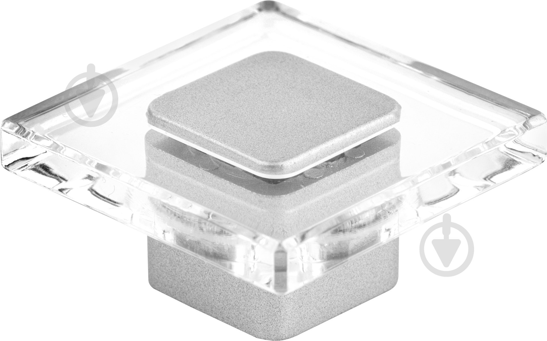 Мебельная ручка кнопка Poliplast 0414QTRASV матовый хром - фото 1