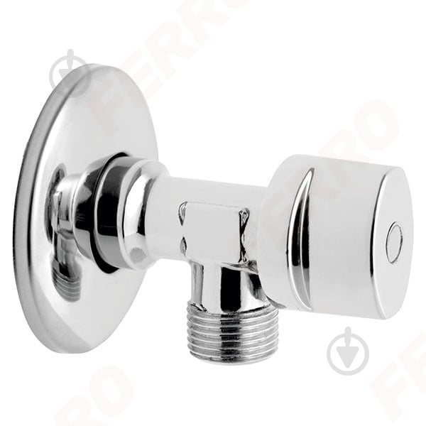 Кран угловой Ferro 10 бар ручка металл нр½”-нр⅜” Z1238K - фото 1