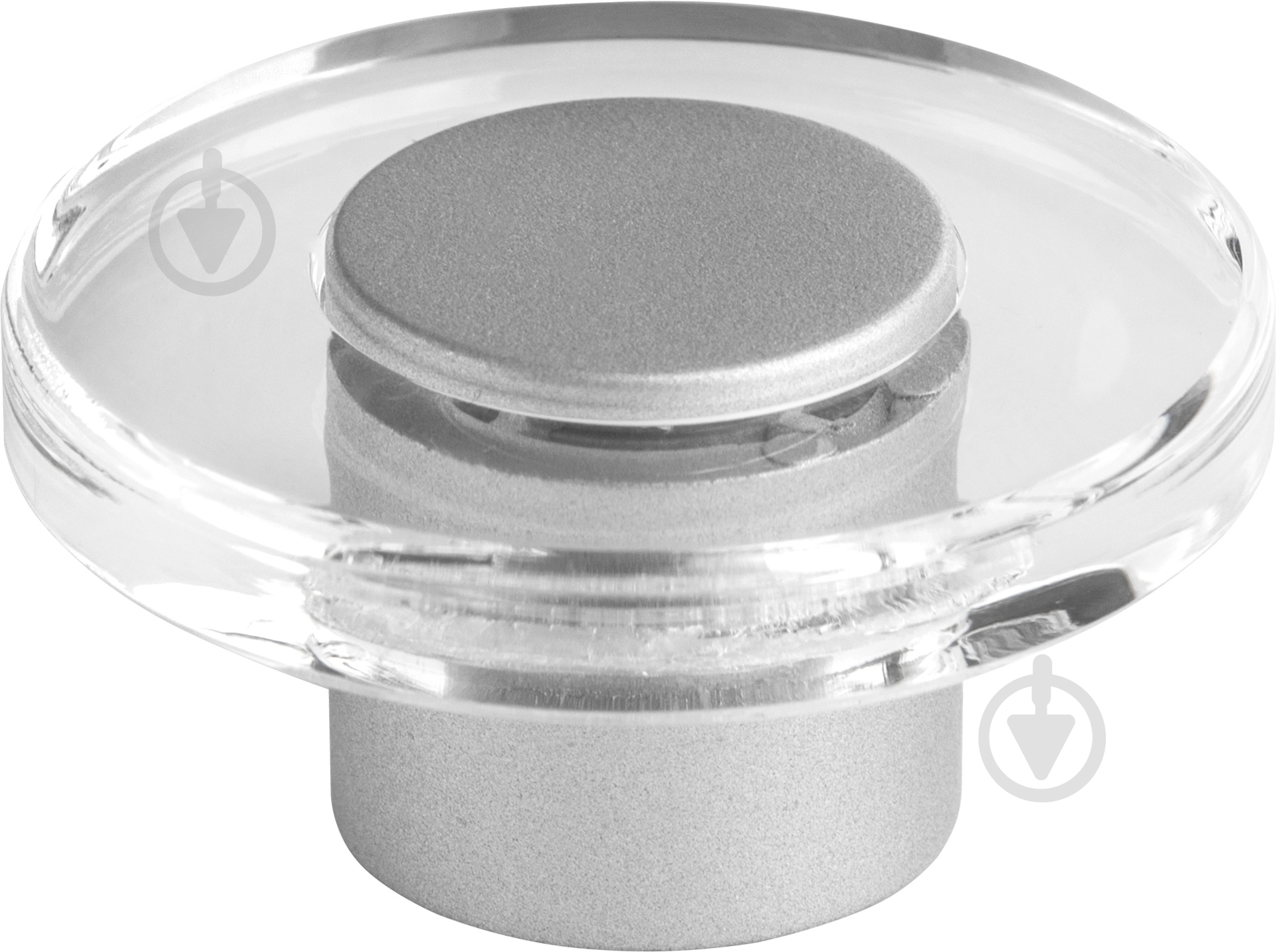 Мебельная ручка кнопка Poliplast 0414TRASV6 матовый хром - фото 1