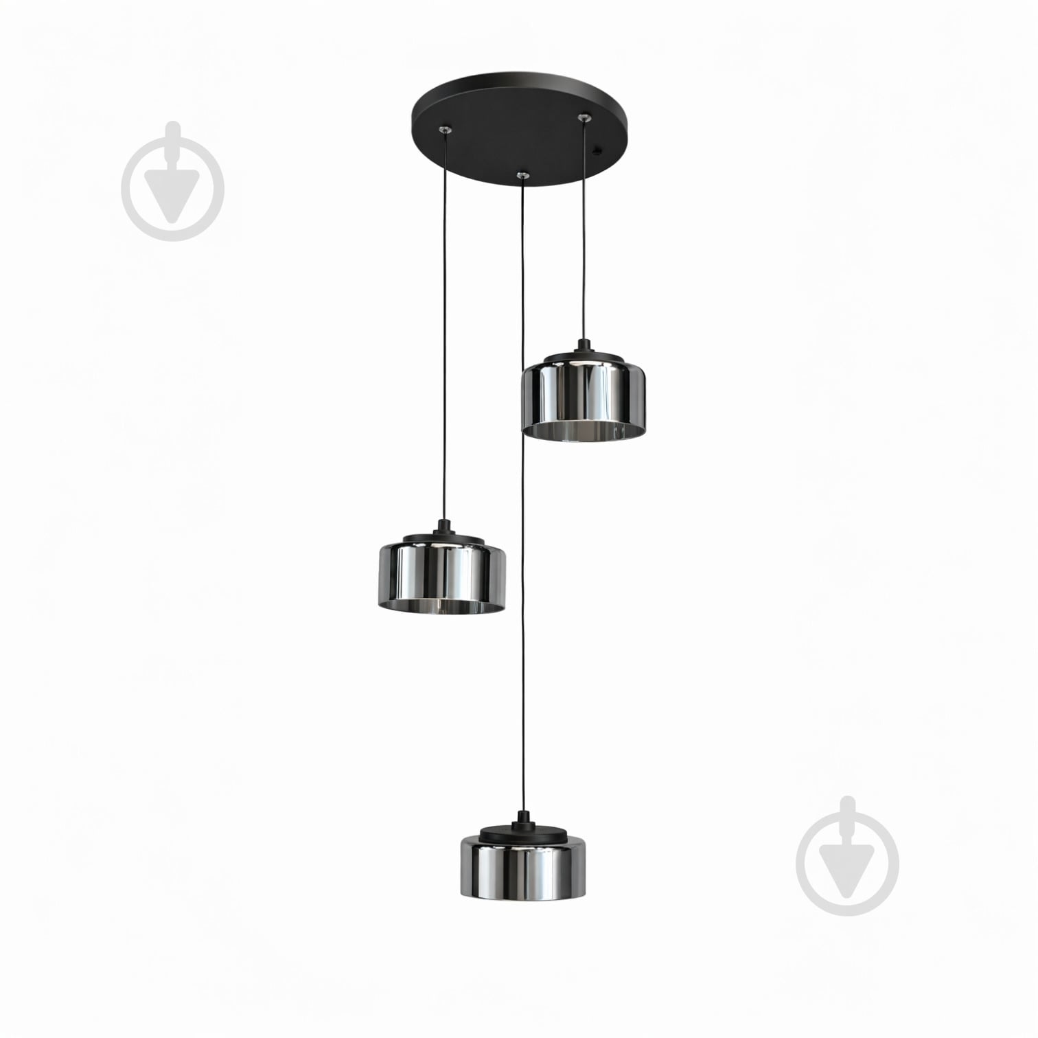 Люстра подвесная LIGHT SET DUSHA MS241-D3 3x12 Вт GX53 черный/дымчатый - фото 1