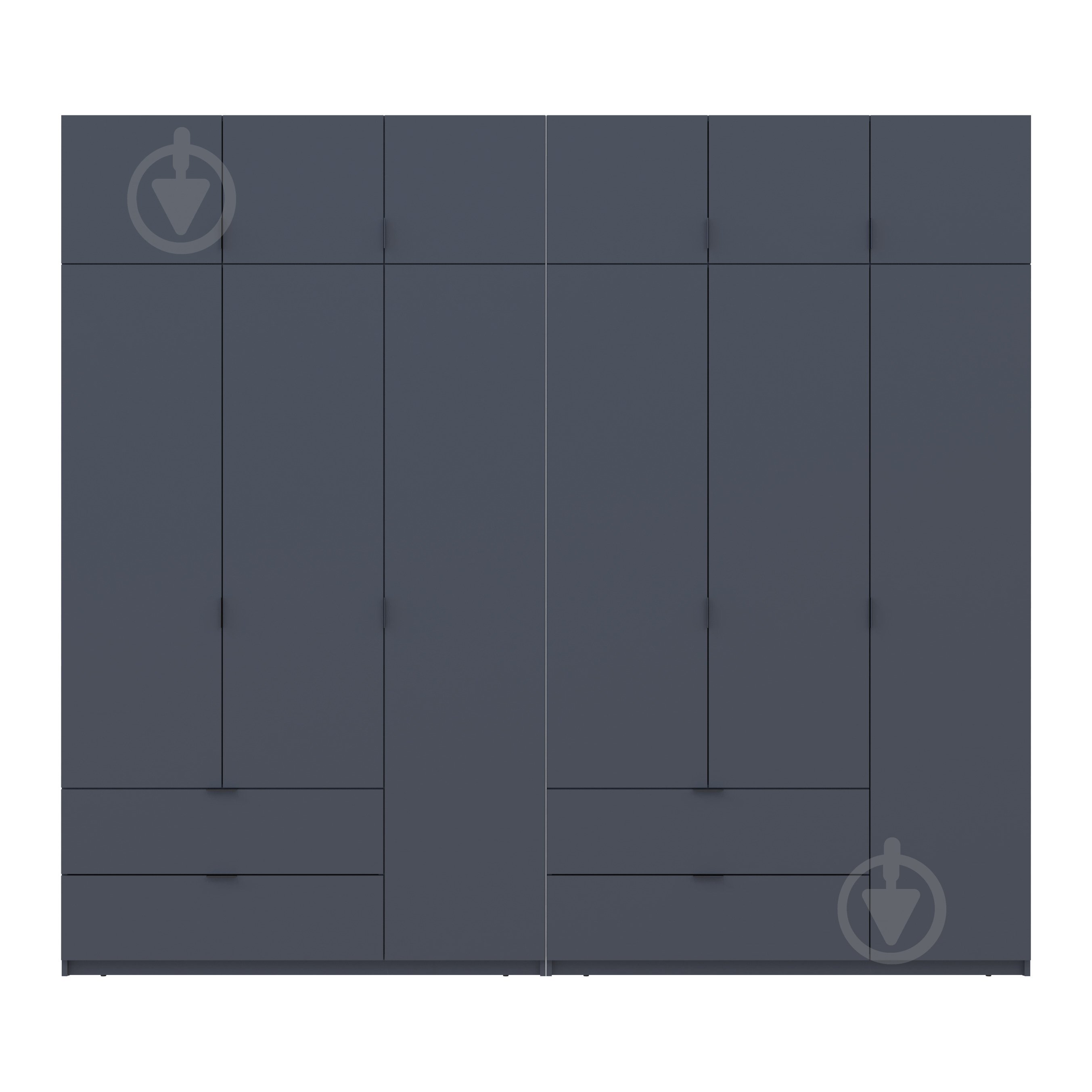 Шкаф для одежды Doros Лукас 3+3ДСП 2400х2700х500 мм графит / графит - фото 4 Шкаф для одежды Doros Лукас 3+3ДСП 2400х2700х500 мм графит / графит - фото 4