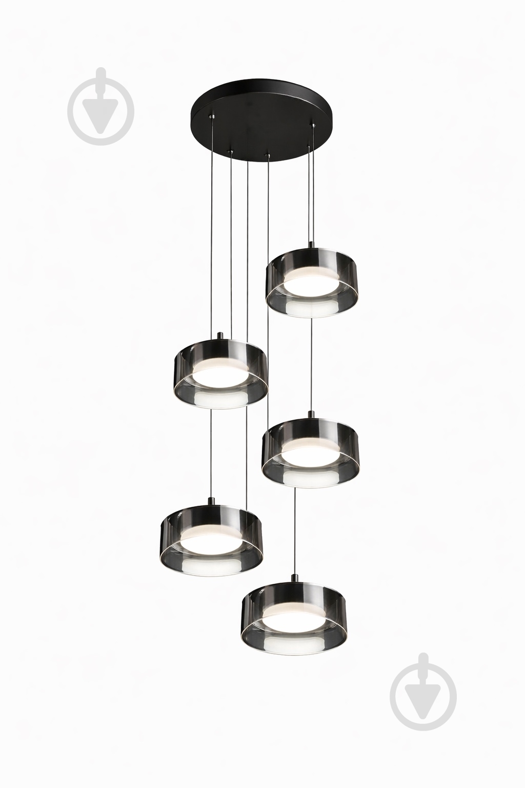 Люстра подвесная LIGHT SET DUSHA MS241-D5 5x12 Вт GX53 черный/дымчатый - фото 1