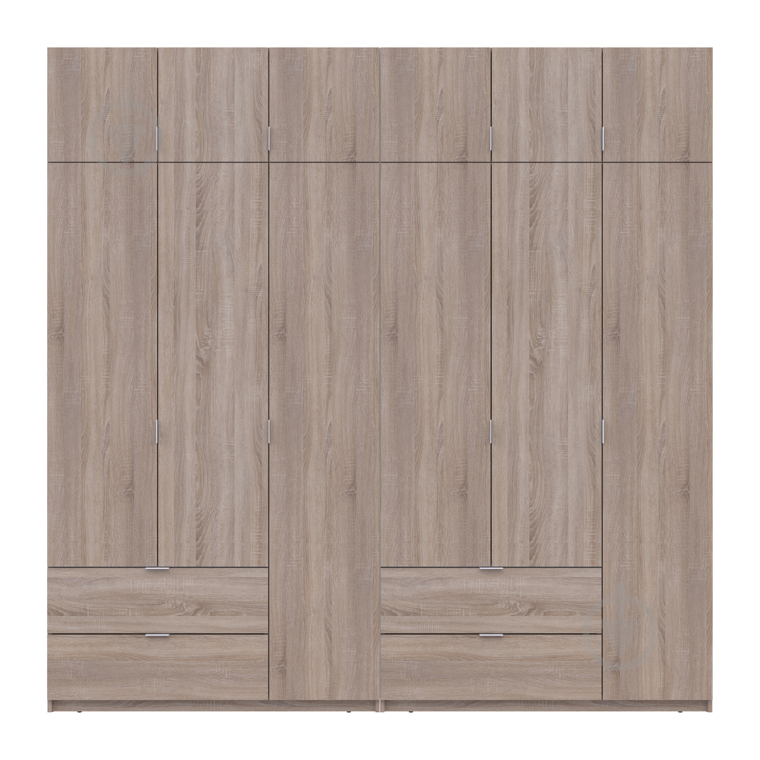 Шафа для одягу Doros Лукас 3+3ДСП 2400х2400х500 мм дуб сонома / дуб сонома - фото 4 Шафа для одягу Doros Лукас 3+3ДСП 2400х2400х500 мм дуб сонома / дуб сонома - фото 4