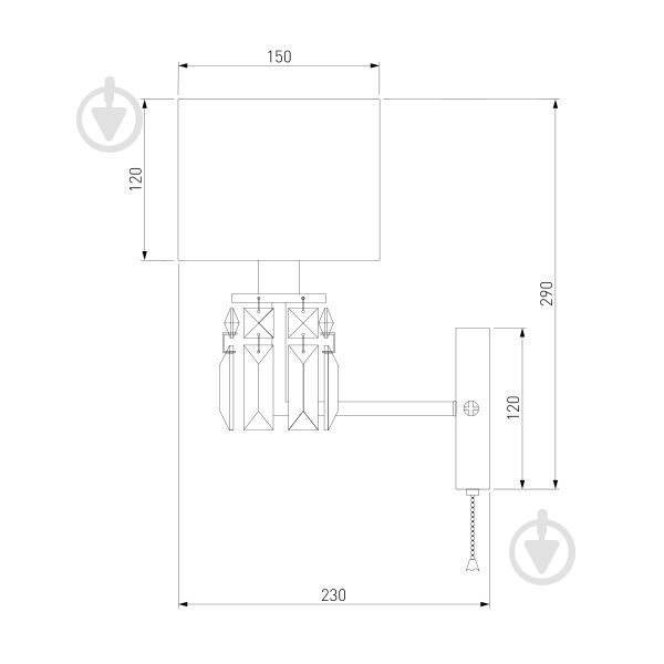 ВИТРИНА! Бра Strotskis Zaffiro 1x40 Вт E14 золото 10099/1 - фото 3