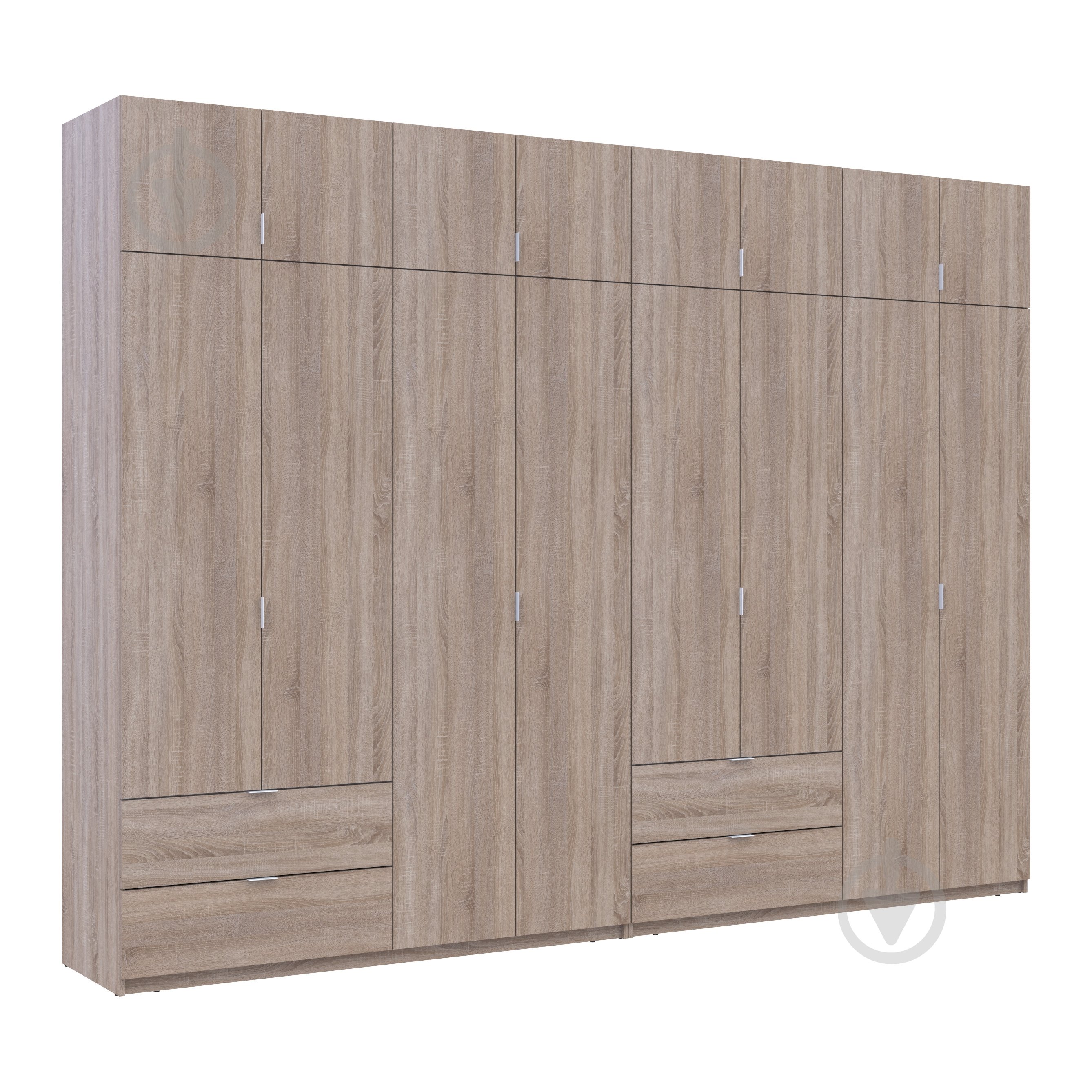 Шафа для одягу Doros Лукас 4+4ДСП 2400х3200х500 мм дуб сонома / дуб сонома - фото 6