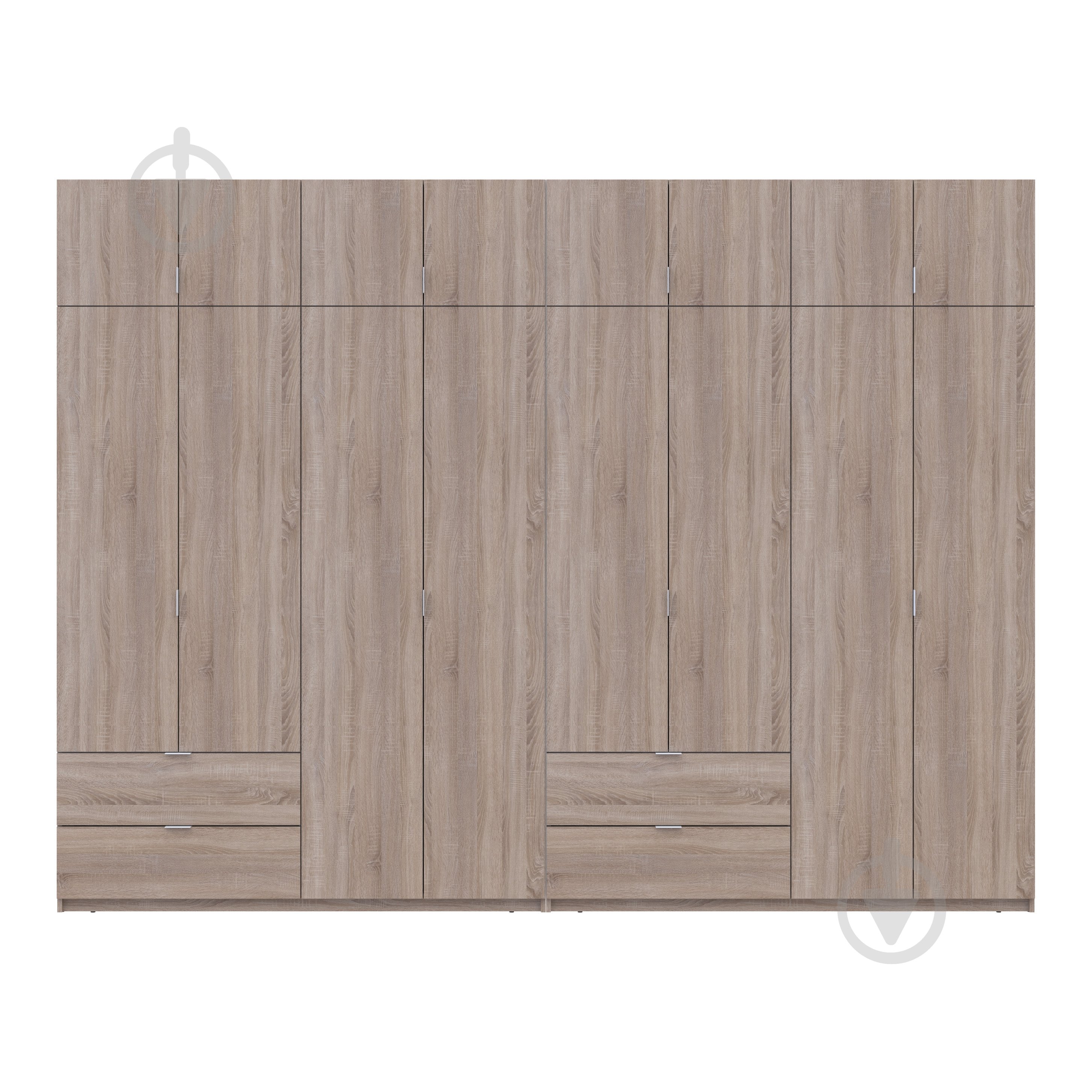 Шафа для одягу Doros Лукас 4+4ДСП 2400х3200х500 мм дуб сонома / дуб сонома - фото 4